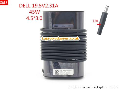  LA45NM121 AC Adapter, LA45NM121 19.5V 2.31A Power Adapter DELL19.5V2.31A45W-4.5x3.0mm-Ty