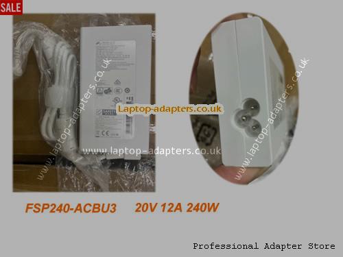 UK £68.18 Genuine White FSP240-ACBU3 AC Adapter 20v 12A 240W Switching Power Adapter