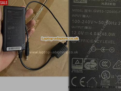 UK £14.19 GenuineGVE GM53-120400-F Ac Adapter 12v 4A 48W Power Supply