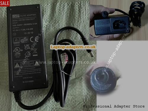 UK £17.17 Genuine GVE GM130-1700700-F Ac/DC Adapter 17v 7A 119.0W Power Supply