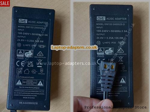 UK £18.59 Genuine GVE GM152-2400525-D AC Adapter 24.0v 5.25A 126.0W Power Supply for Car Refrigerator