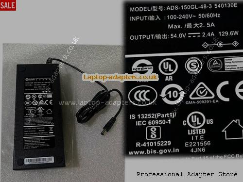  RG-ES209C-P AC Adapter, RG-ES209C-P Power Adapter, RG-ES209C-P Battery Charger HOIOTO54V2.4A129.6W-5.5x2.1mm