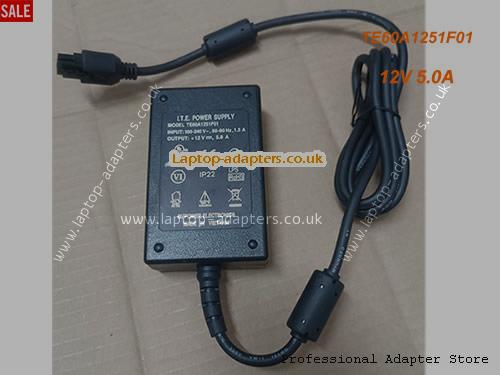 UK £24.17 Genuine TE60A1251F01 Ac Adapter I.T.E Power Supply 12v 5A for AES-PZCC-FMC-V2-G Development Board