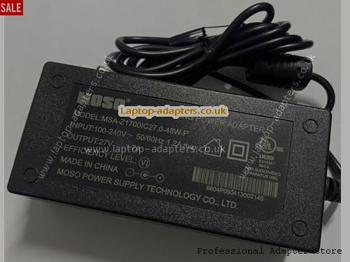  MSA-Z1700IC27.0-48W-P AC Adapter, MSA-Z1700IC27.0-48W-P 27V 1.7A Power Adapter MOSO27V1.7A48W-5.5x2.1mm