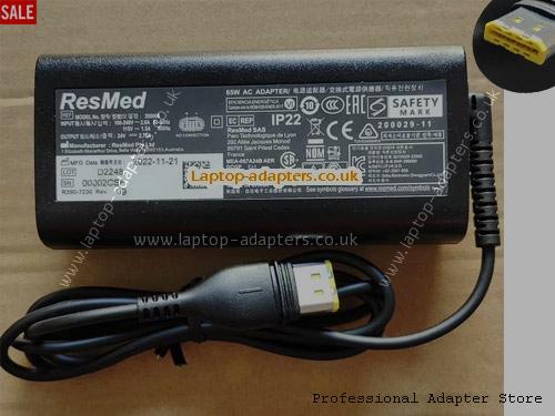  AIRSENSE 11 Laptop AC Adapter, AIRSENSE 11 Power Adapter, AIRSENSE 11 Laptop Battery Charger RESMED24V2.71A65W-Rectangle