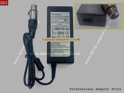  PA-4OOO-13D AC Adapter, PA-4OOO-13D 13V 4A Power Adapter ROLAND13V4A42W-KN4H