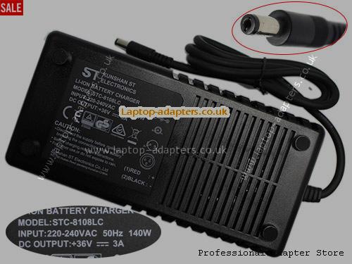  STC-8108LC AC Adapter, STC-8108LC 36V 3A Power Adapter ST36V3A108W-5.5x2.1mm-220-240V