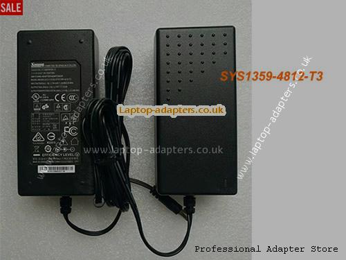 UK £12.29 Genuine Sunny SYS1359-4812-T3 Switching Adapter 12v 4A 48W Power Supply