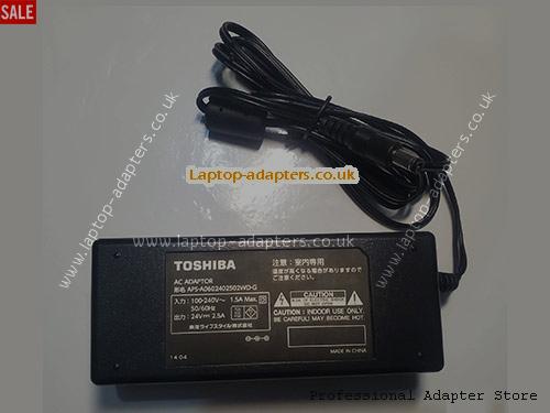  APS-A0602402502WD-G AC Adapter, APS-A0602402502WD-G 24V 2.5A Power Adapter TOSHIBA24V2.5A60W-5.5x2.5mm-A060