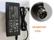 EDAC 60W Charger, UK Genuine EDAC EA10681P-240 Ac Adapter For POS System 24v 2.5A 60W Power Supply 4 Pins